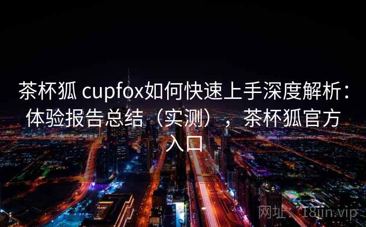茶杯狐 cupfox如何快速上手深度解析：体验报告总结（实测），茶杯狐官方入口